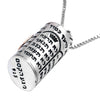 Image of Pendant Mezuzah w/Star of David & Ten Commandments Sterling Silver Gold 9K