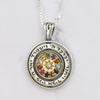 Image of Kabbalah Pendant The Priestly Blessing Hoshen Crystals CZ Silver 925 & Gold 9K