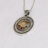 Image of Kabbalah Pendant The Priestly Blessing Hoshen Crystals CZ Silver 925 & Gold 9K