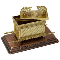 Figurine Ark of the Covenant Gold Plated Copper Stand Mini Replica 4.5