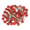 Image of Wooden Rosary w/Crucifix Cross, Virgin Mary & Rose Aroma Israel 18,5"