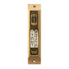 Image of Door Mezuzah Case Olive Wood Enamel Non-Kosher Scroll Torah Ten Commandments from Jerusalem Shema Israel 3,8"