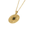 Image of Round Pendant w/ Star of Magen David Nano Sim Gold 14K from Holy Land