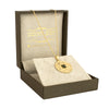 Image of Round Pendant w/ Star of Magen David Nano Sim Gold 14K from Holy Land