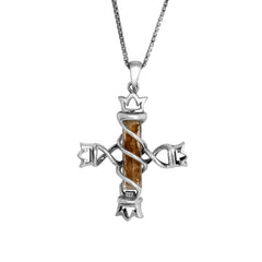 Pendant Amulet Cross w/ Peace of the Jesus Boat Legacy Connective Element
