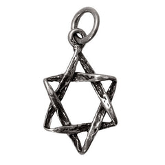 Silver 925 Jewish Magen David pendant necklace Star of David HandMade 0.4 x 0.7" - Holy Land Store