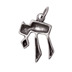 Silver 925 Pendant necklace Hai Good Luck Long Life Hand Made 0.5 x 0.7" - Holy Land Store