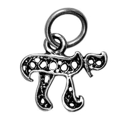Silver 925 Pendant necklace Hai Good Luck Long Life Hand Made 0.5 x 0.4