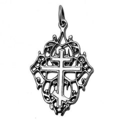 Body Cross Silver 925 Pendant Necklace Consecrated in HolySepulchre 1"/ 2.6 cm
