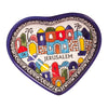 Image of Armenian Ceramic Heart Bowl Jerusalem Décor Mosaic Colourful Hand Made 5.5"/13cm-3