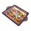 Image of Armenian Square Tray Panoramic Views Jerusalem Décor Mosaic Colourful-3