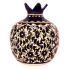 Image of Decorative Ceramic Pomegranate Handmade Blue Flowers Pottery Enamel