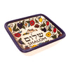 Image of Shalom Ceramic Square Bowl Armenian Décor Mosaic Enamel Colourful
