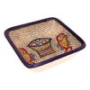 Image of Tabgha Colorful Ceramic Square Bowl Armenian Pottery Enamel Decorative