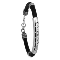 Bracelet w/ Prayer ANI LE DODI Wedding Kabbalah Blessing Silver 925 & Rubber