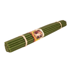 Natural Wax Candles 33 Jerusalem Candles in Green from the Church of Holy Sepulcher 29 cm