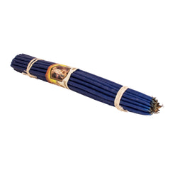 Natural Wax Candles 33 Jerusalem Candles in Blue from the Church of Holy Sepulcher 29 cm