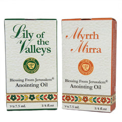 Set of 2 pcs Blessed Aromatic Anointing Oils by Ein Gedi 0.25fl.oz / 7.5 ml