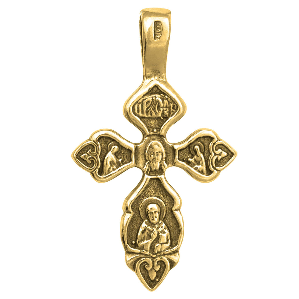 Body Cross Silver 925 Pendant Necklace Consecrated in Holy Sepulchre 1,2"
