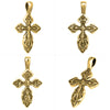 Image of Body Cross Silver 925 Pendant Necklace Consecrated in Holy Sepulchre 1,2"