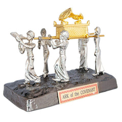 Figurine Ark of the Covenant On Base Silver & Gold Plated Statue Sculpture