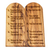 Image of The Ten Commandments Olive Wood Engraved Wooden Plaque Home Decor Bethlehem 5"