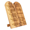 Image of The Ten Commandments Olive Wood Engraved Wooden Plaque Home Decor Bethlehem 5"