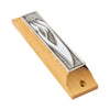Image of Car or Door Mezuzah Case Olive Wood Enamel Letter SHIN Non-Kosher Scroll Torah from Jerusalem Shema Israel 3,8"