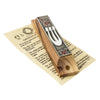 Image of Olive Wood Enamel Mezuzah Case w/Pomegranate & SHIN Non-Kosher Scroll Shema Israel 3,8"