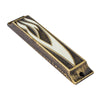 Image of Enamel Mezuzah Case Olive Wood Non-Kosher Scroll Torah SHIN from Jerusalem Shema Israel 3,8"
