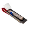 Image of Enamel Mezuzah Case Olive Wood Non-Kosher Scroll Torah SHIN from Jerusalem Shema Israel 3,8"