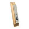Image of Enamel Mezuzah Case Olive Wood w/Olive Brunch Non-Kosher Scroll Shema Israel 3,8"