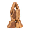 Image of Hand Made Figurine from Natural Olive Wood Prayer Hands from Bethlehem 4,3"