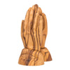 Image of Hand Made Figurine from Natural Olive Wood Prayer Hands from Bethlehem 4,3"