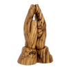 Image of Hand Made Figurine from Natural Olive Wood Prayer Hands from Bethlehem 4,3"