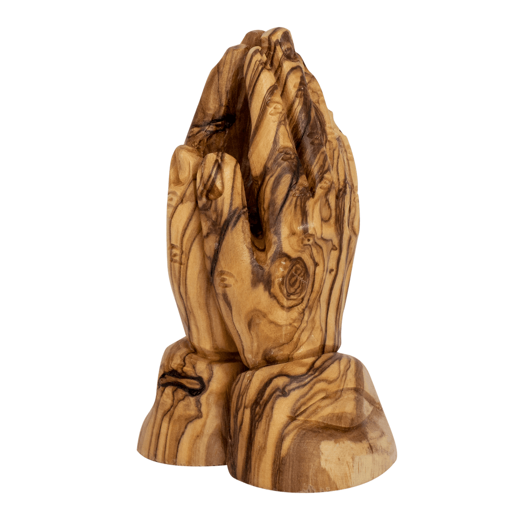 Hand Made Figurine from Natural Olive Wood Prayer Hands from Bethlehem 4,3"