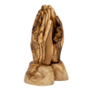 Image of Hand Made Figurine from Natural Olive Wood Prayer Hands from Bethlehem 4,3"