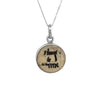 Image of Pendant w/ Prayer Shema Yisrael Sterling Silver Jerusalem Stones Shma Israel
