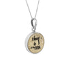 Image of Pendant w/ Prayer Shema Yisrael Sterling Silver Jerusalem Stones Shma Israel