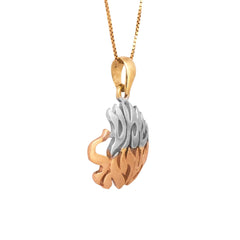 Amulet Pendant w/ Prayer Shma Israel 14K Gold Jewelry from Holy Land