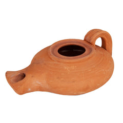 Vintage Biblical Antique Replica Herodian Terracotta Oil Lamp Clay