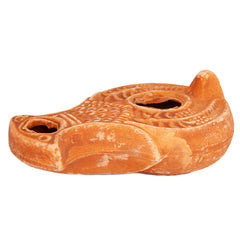Vintage Biblical Antique Replica Herodian Terracotta Oil Lamp Clay 4.4x3
