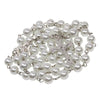Image of Catholic White Pearl Rosary Beads Prayer Necklace Crucifix Holy Land 21,5"