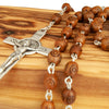 Image of Rosary Prayer Beads Christian Order of St. Benedict Crucifix Necklace 21"