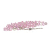 Image of Pink Crystal Rosary Beads Crucifix Necklace w/ Holy Soil from Jerusalem 20"