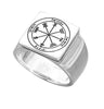 Image of King Solomon Kabbalah Signet Ring Profusion Seal Pentacle Amulet Silver 925 (6-13 sizes)