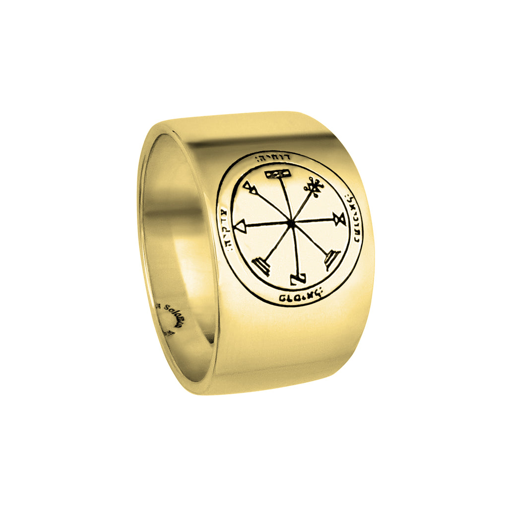 King Solomon Kabbalah Ring Profusion Seal Pentacle Amulet Silver 925 (6-13 sizes)