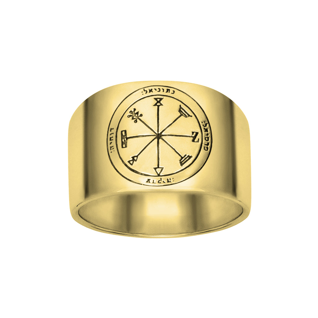 King Solomon Kabbalah Ring Profusion Seal Pentacle Amulet Silver 925 (6-13 sizes)