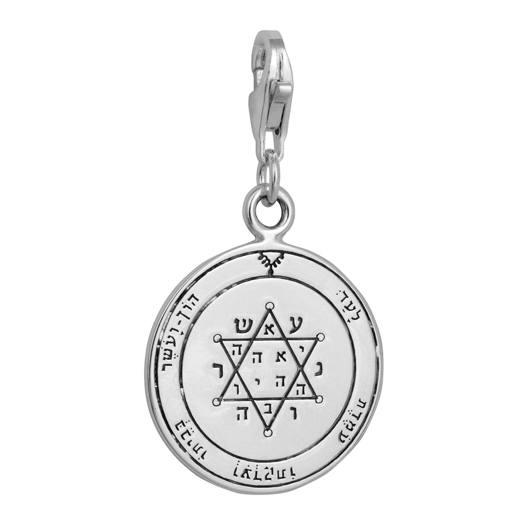 Tranquility and Equilibrium Seal Pentacle King Solomon Pendant Carabin Silver 925 Ø 0,6"