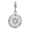 Image of Tranquility and Equilibrium Seal Pentacle King Solomon Pendant Carabin Silver 925 Ø 0,6"